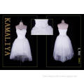 Free shipping strapless beaded organza wedding dress